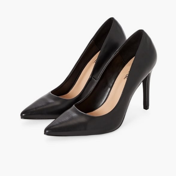 BRAND NEW 💥 BLACK FAUX LEATHER PUMP SIZE 8.5 - Picture 3 of 7